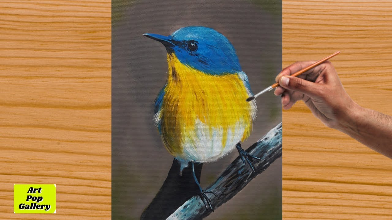 Pintando un ave con acrílico / Art Pop Gallery