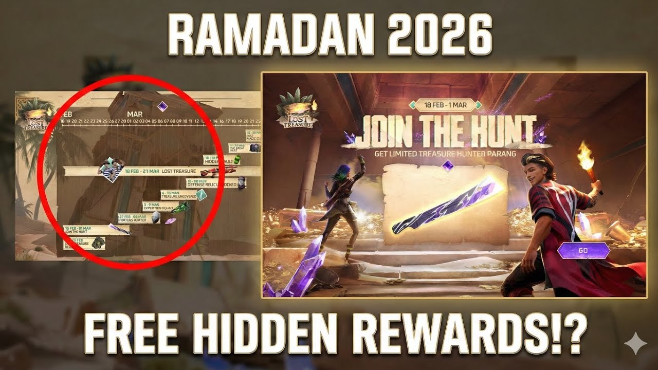 Ramadan 2026 Lost Treasure &ndash; Free Rewards Ka Secret Method 😳#FreeFire#LostTreasure#Ramadan2026#Free
