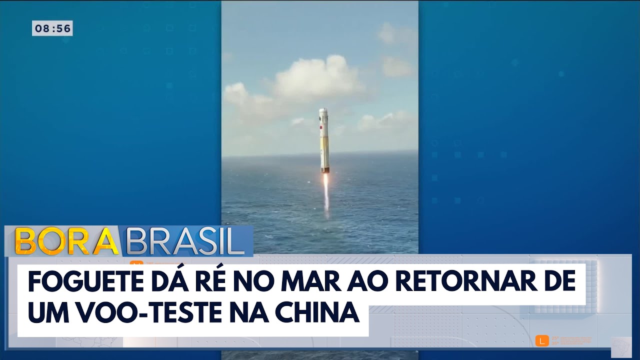 Foguete dá ré ao retornar de teste na China | Bora Brasil