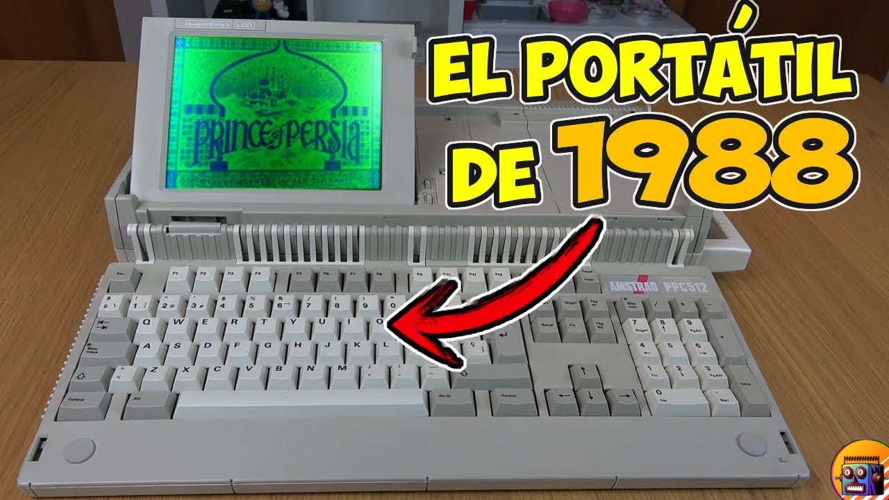 ⚙️ AMSTRAD PPC512 el pc PORTÁTIL RETRO del Año 1988