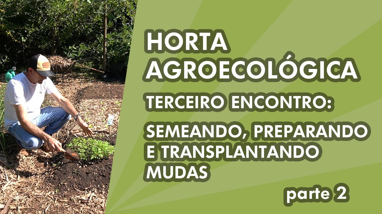 Horta Agroecológica - 3º Encontro (Parte 2) - Semeando, Preparando e Transplantando Mudas