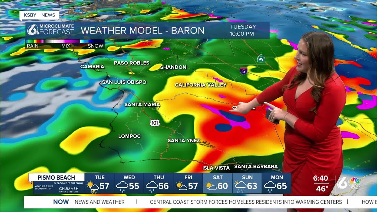 Showers continue Tuesday morning with heavy rain by the evening