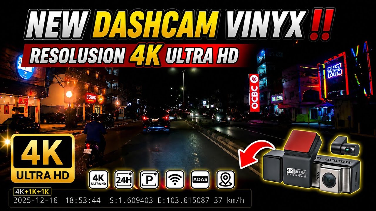 NEW DASHCAM 2026‼️VINYX DC 3 4K ULTRA HD + TRIPLE CAMERA ( Dashcam 3 kamera )#dashcam2026