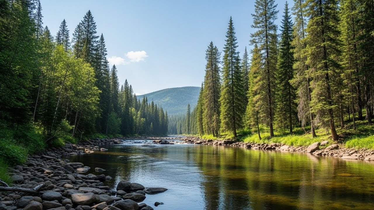 Sleep Deeply with Gentle River Sounds for Anxiety Relief and Full Night Relaxation | All Night