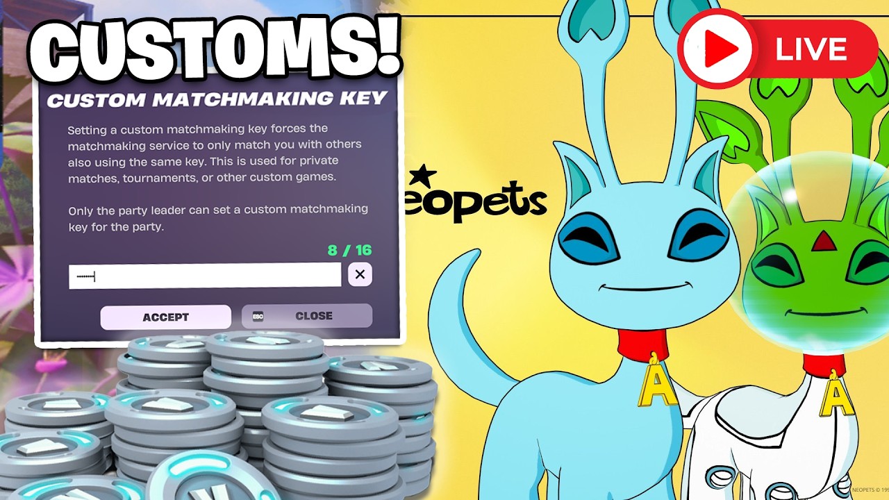 🔴 LIVE: FORTNITE VBUCK CUSTOMS YOU CAN JOIN!
