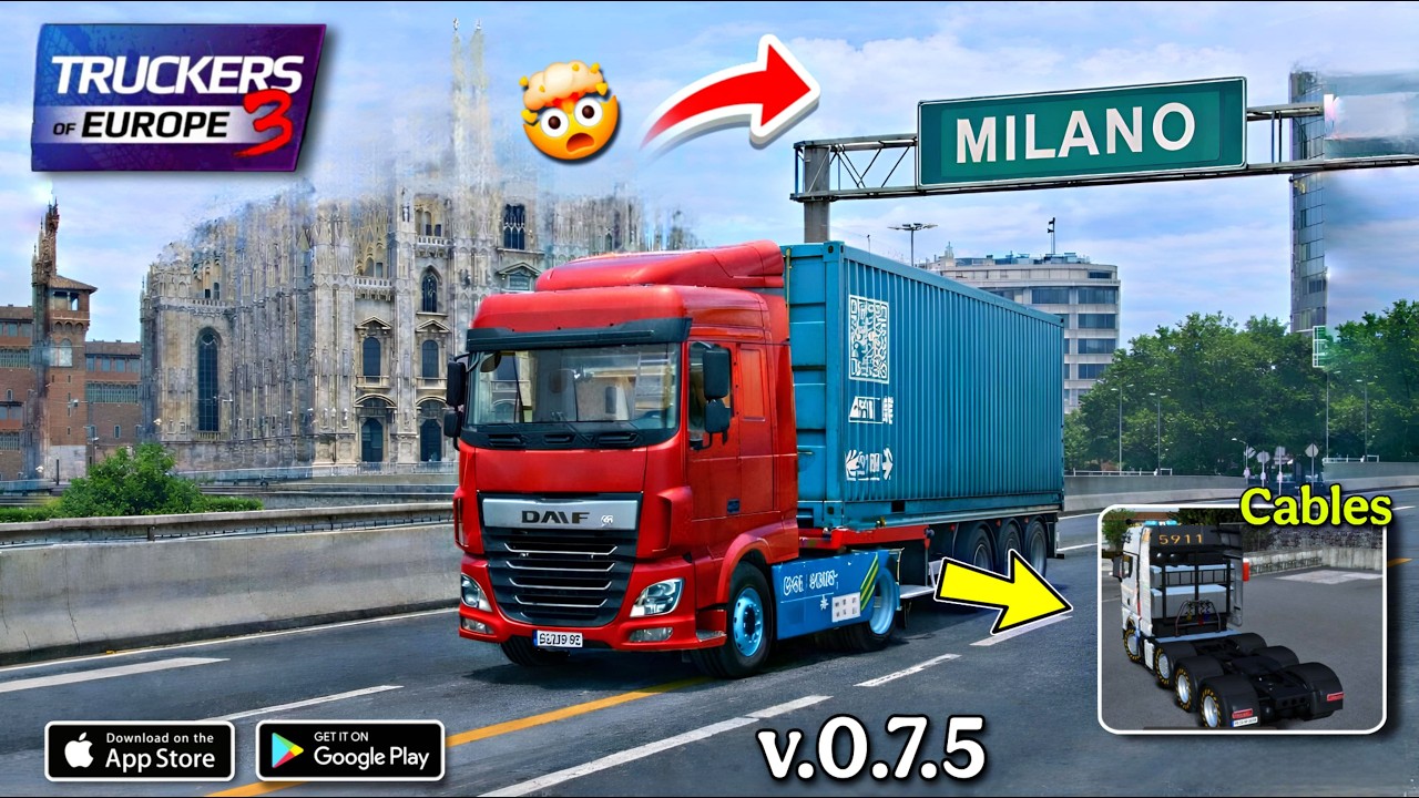 🚚 НАКОНЕЦ-ТО ЗДЕСЬ! Обновление Truckers of Europe 3 v0.7.6 🔥 Карта Милана и кабели для грузовиков!