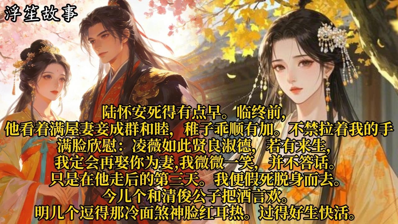 陆怀安死得有点早。临终前，他看着满屋妻妾成群和睦，稚子乖顺有加。不禁拉着我的手，满脸欣慰：#重生 #大女主 #复仇 #宫廷 #夺权 #古风 #小说