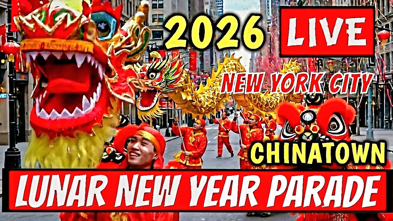 LUNAR NEW YEAR PARADE Chinatown NYC LIVE 🎊 Chinese New Year Parade China Town New York