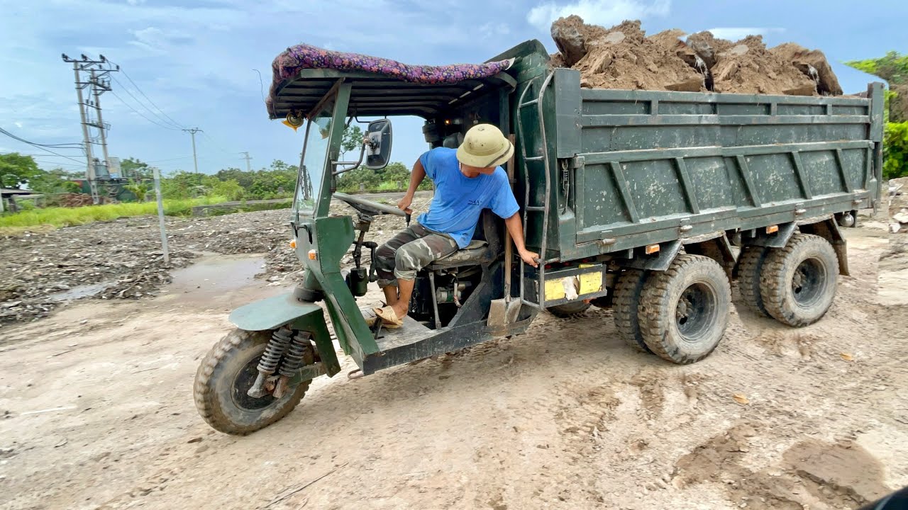 CÔNG NÔNG TO SIÊU KHỦNG CHỞ ĐẤT ĐỔ BEN XEM CỰC ĐÃ | Ô TÔ HOA MAI CHỞ ĐẤT | MÁY XÚC DOOSAN BÁNH LỐP