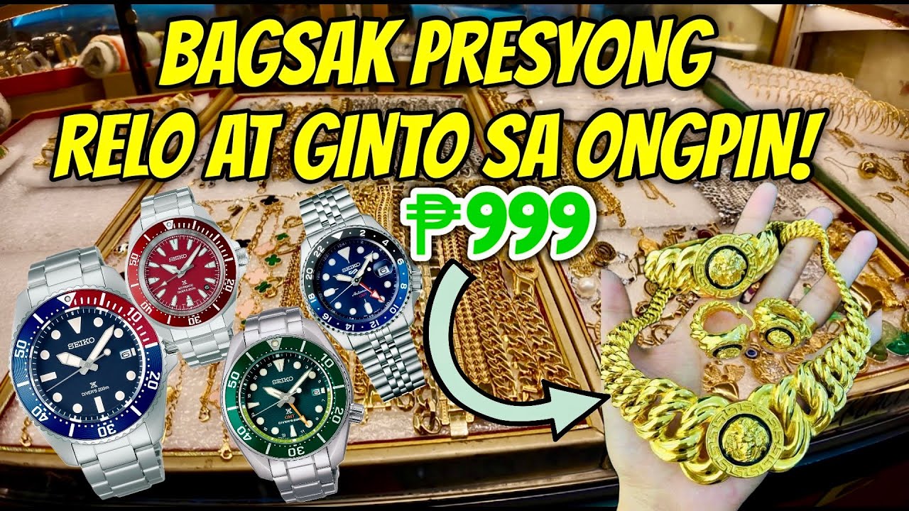 MURANG BILIHAN NG RELO AT GINTO SA ONGPIN BINONDO MAYNILA | Seiko, Necklace at Singsing FOR SALE!