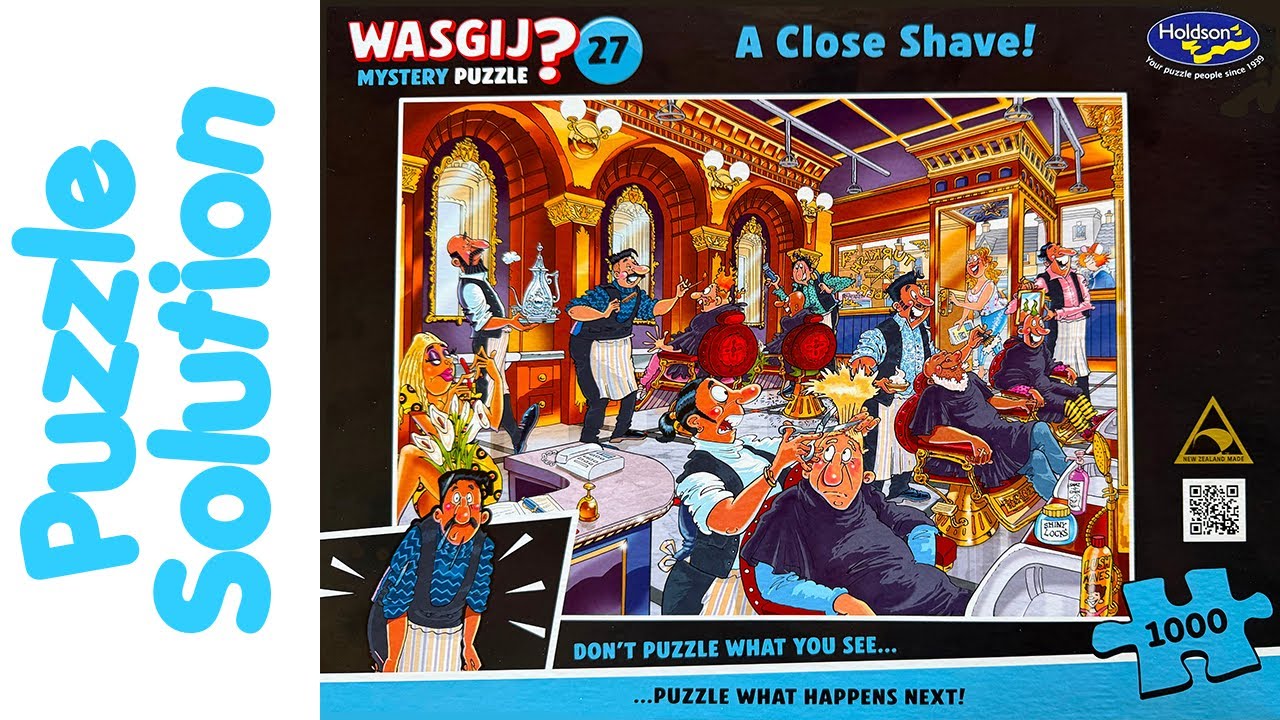 Wasgij Jigsaw Puzzle Solution - Mystery 27 A Close Shave!
