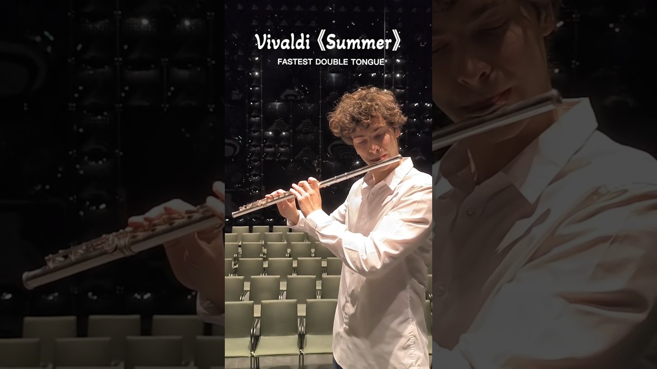 Vivaldi Summer - Fastest double tongue!? #flute #vivaldi #doubletongue #fourseasons #viral #fyp
