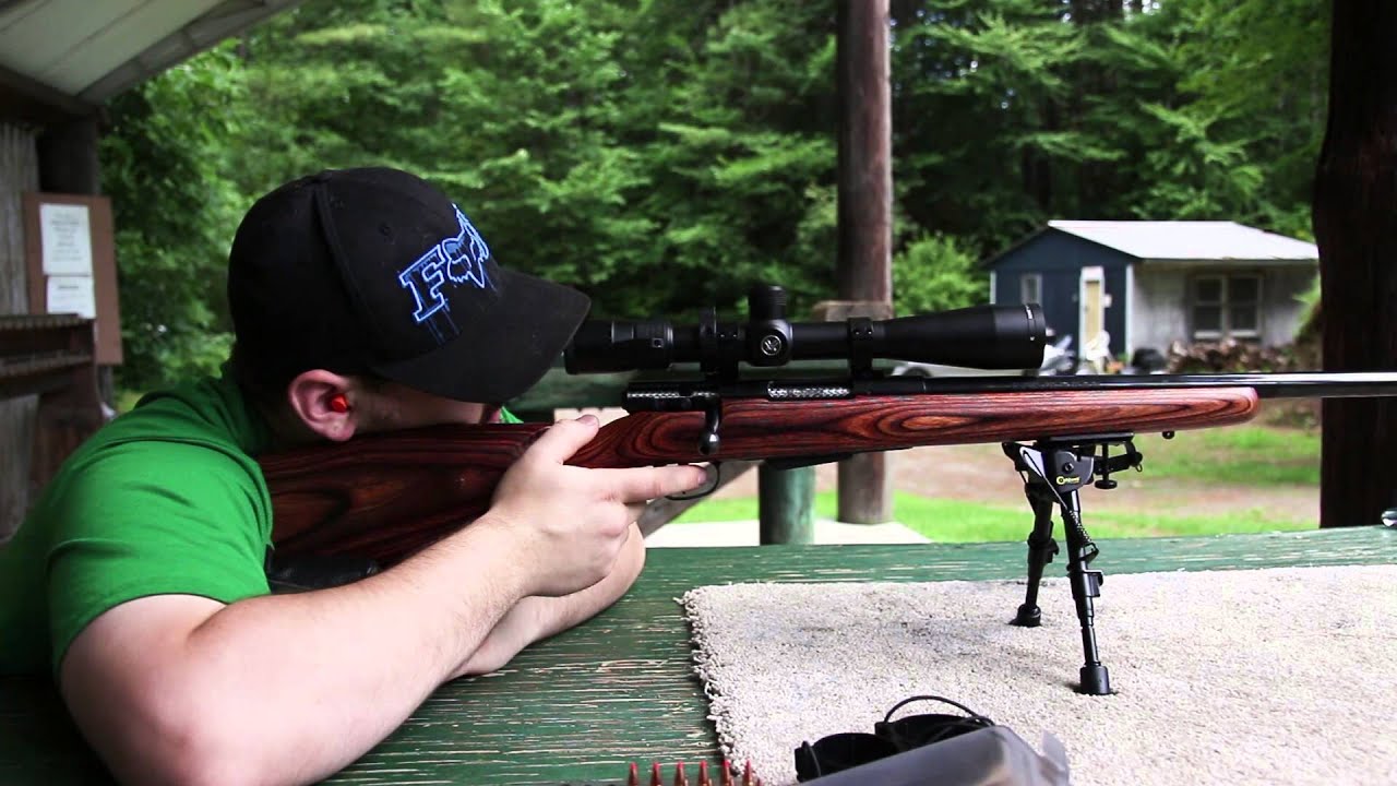 Savage 25 Varmint .223 out of the box accuracy.