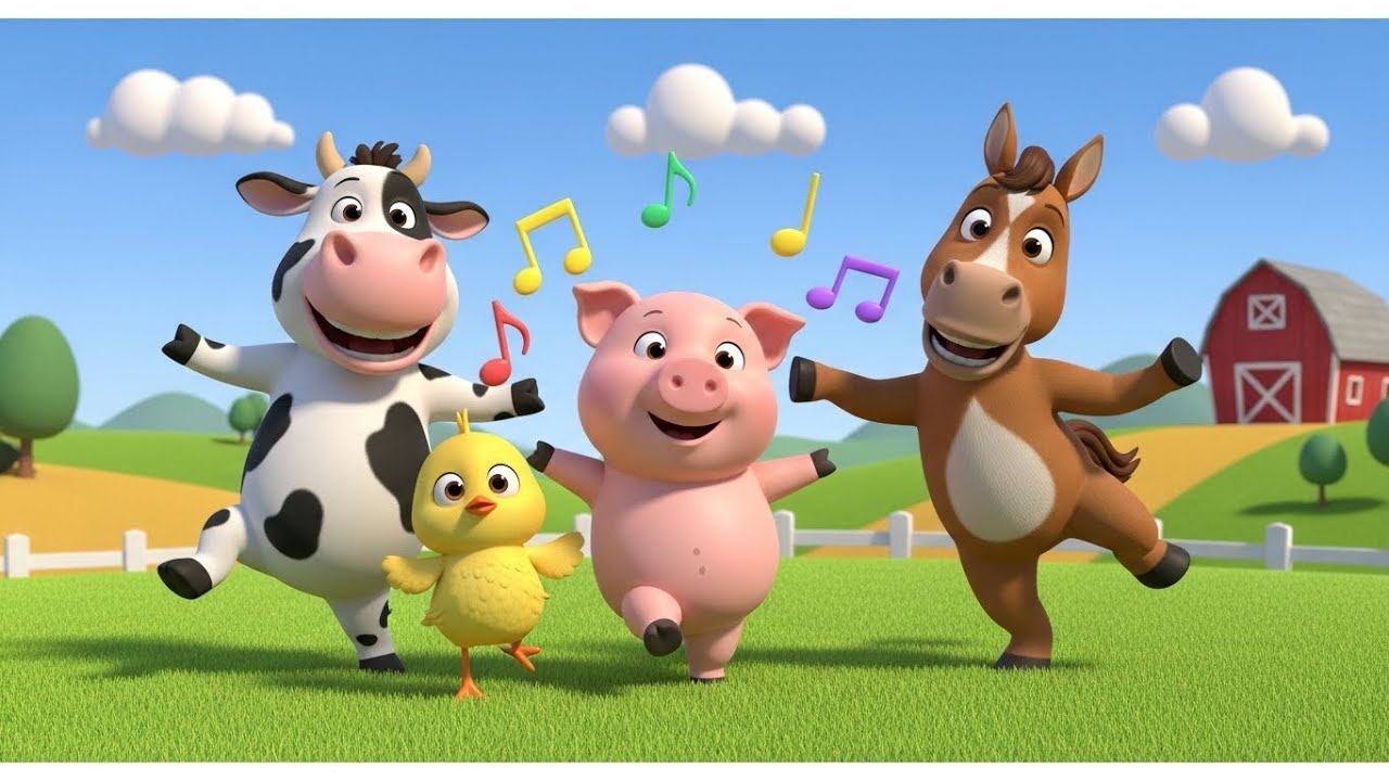 Os Bichinhos Felizes da Fazenda | Música Infantil Animada | 1 Hora | AMIGUINHOS TV