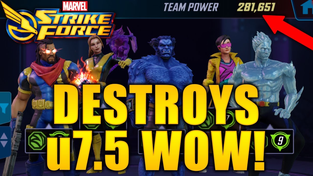 47k Jubilee Destroys u7.5 - WOW! - MARVEL Strike Force - MSF
