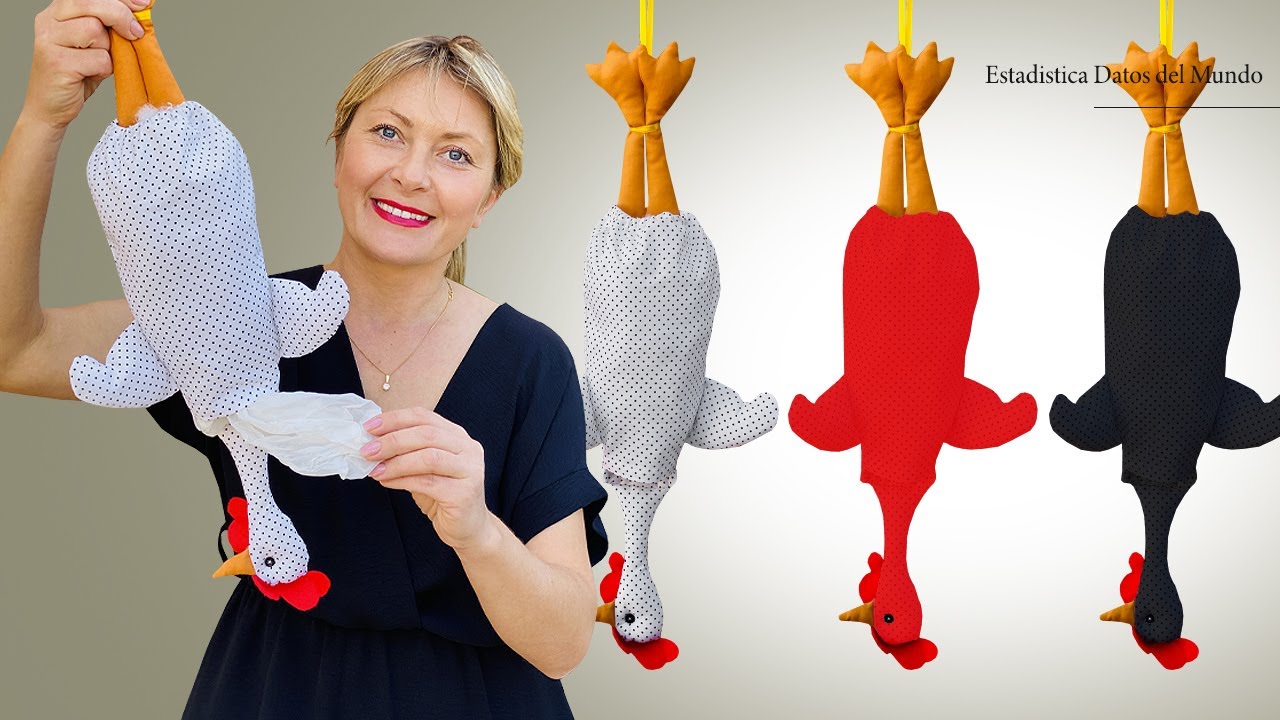 Guarda Bolsas De Plástico Gallina / Tutorial De Costura