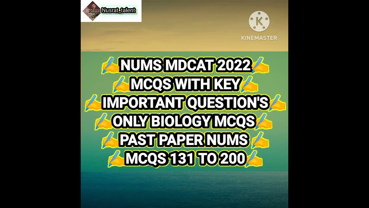 NUMS PAST PAPER 2020 | ONLY BIOLOGY SOLVE QUESTIONS 131 TO 200 MDCAT AND OTHERDEPARTMENTS QUESTIONS