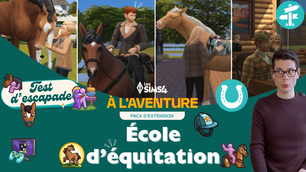 Les Sims 4 À l'aventure : Test d'une école d'équitation 🎯