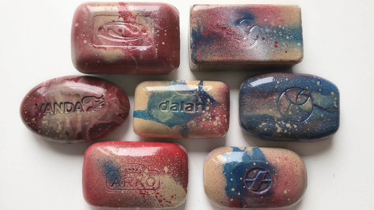АСМР Мыло, резка крашенного мыла/ asmr soap, satisfying video