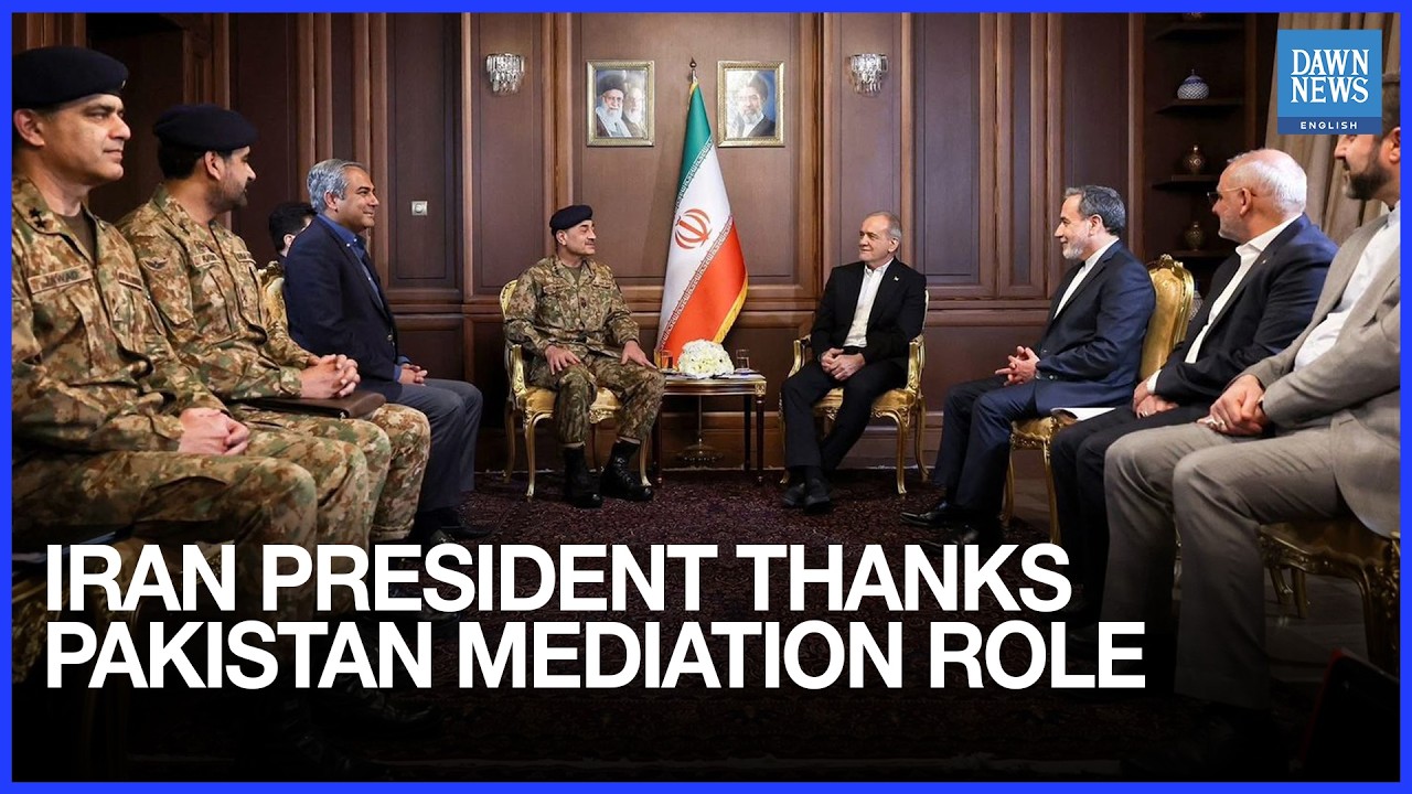 Iranian President Masoud Pezeshkian Thanks Pakistan for Mediating Role in Ongoing war | Dawn News