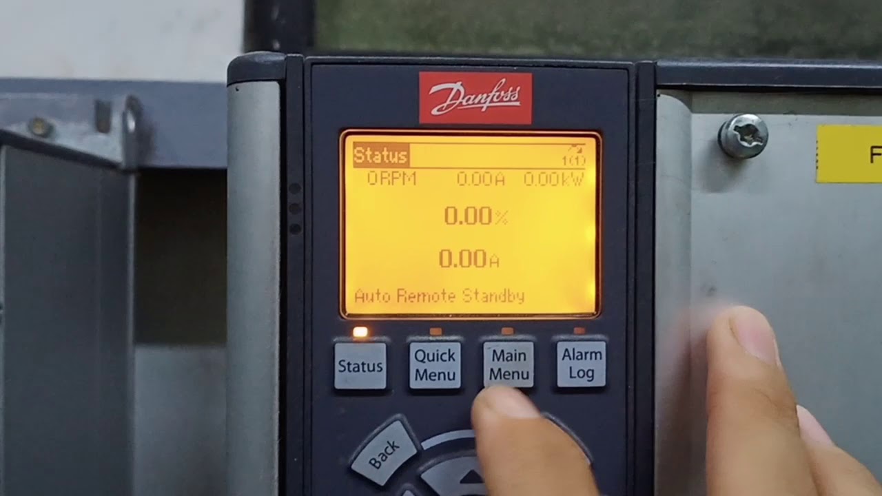 Cara seting data pada inverter danfoss