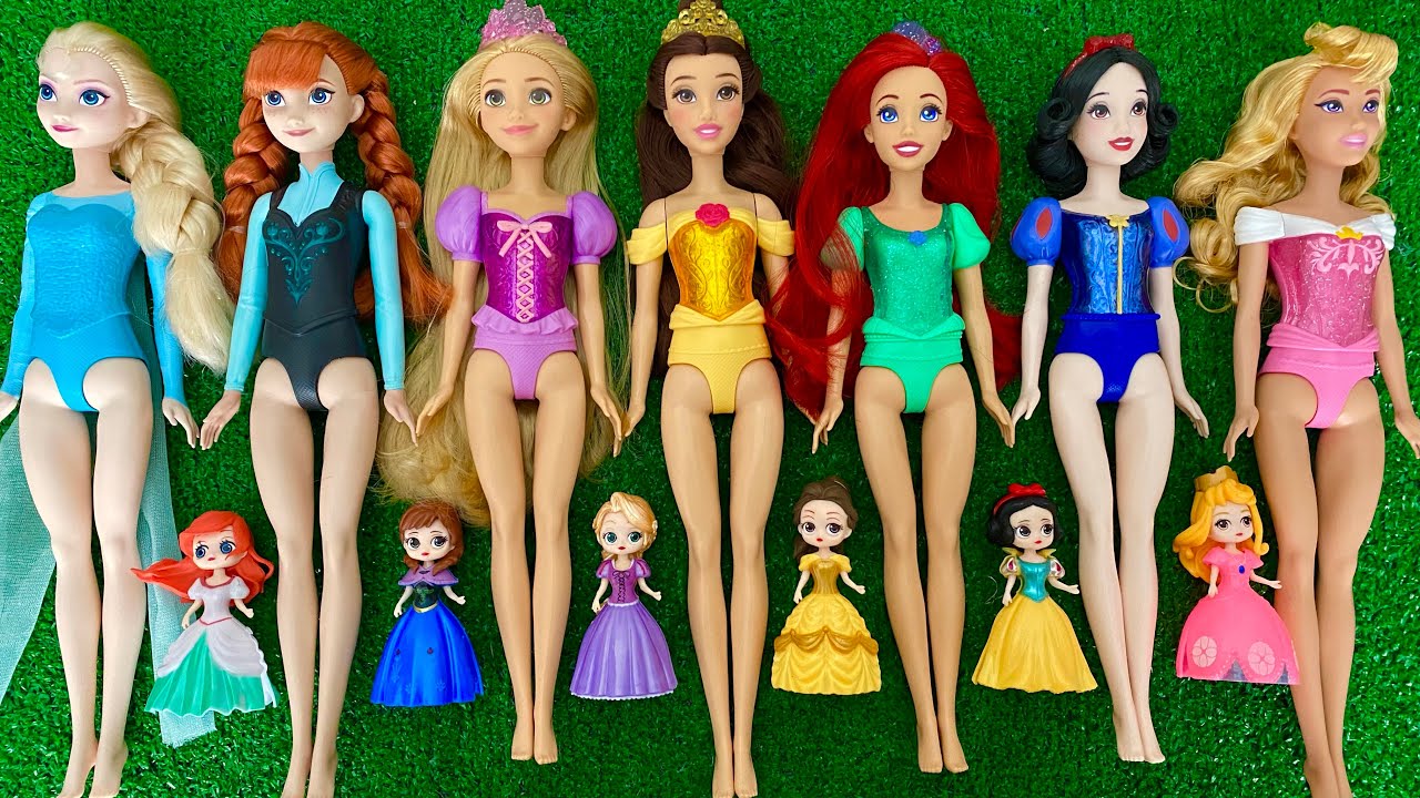 Disney Princess Doll Makeover ~ DIY Miniature Ideas for Barbie - Wig, Dress, Faceup, andMore! DIY