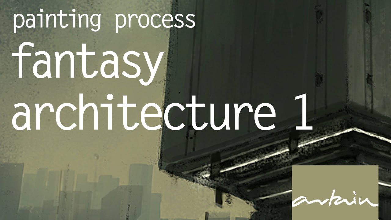 drawing process - fantasy architecture 1