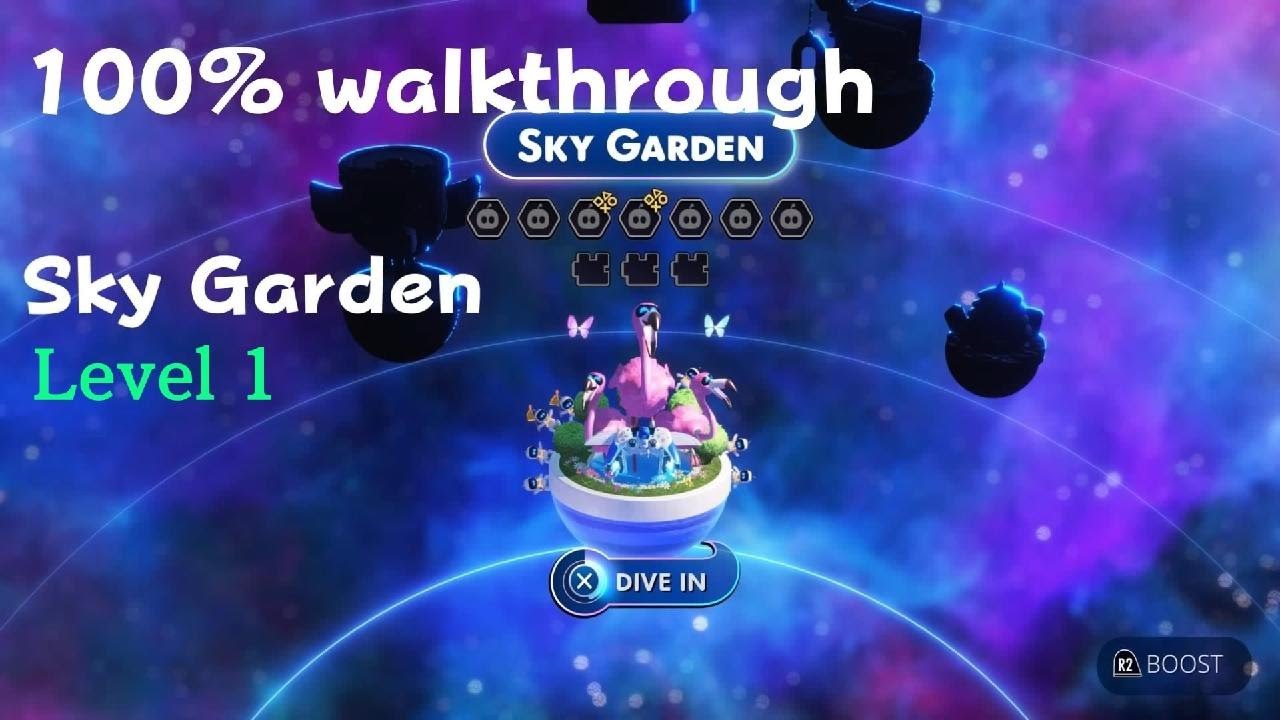 ASTRO BOT - Skygarden (level1) - 100% walkthrough
