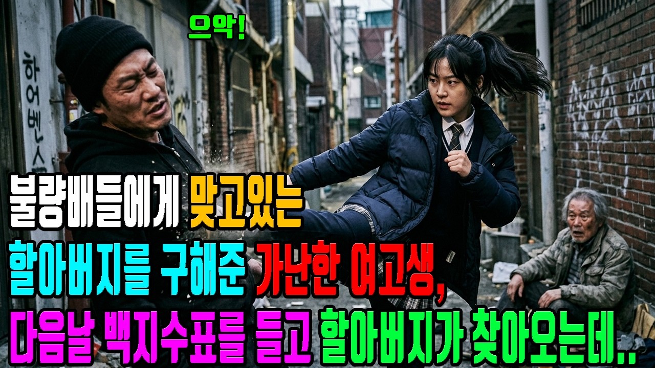 불량배들에게 맞고있는 할아버지를 구해준 가난한 여고생, 다음날 백지수표를 들고 할아버지가 찾아오는데.. ㅣ감동사연ㅣ오디오드라마ㅣ노후사연ㅣ