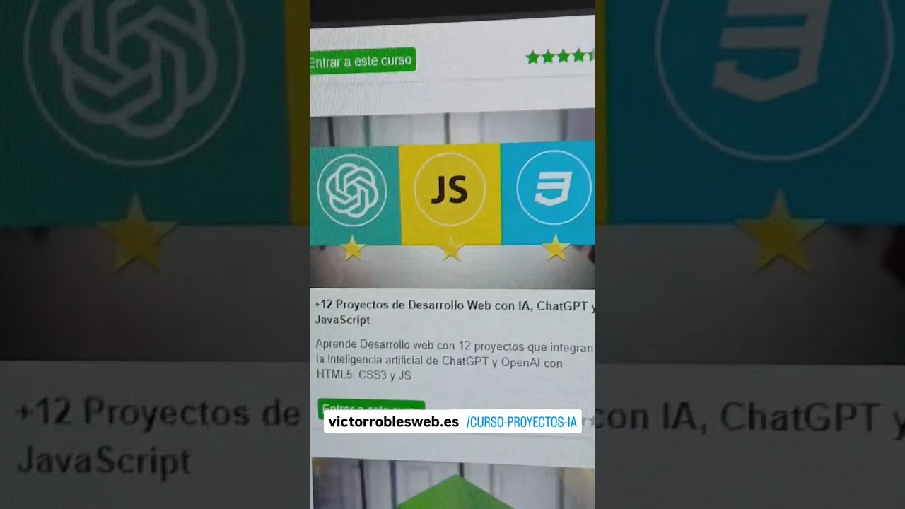 Curso de ChatGPT para desarrolladores web: Crea 12 proyectos con HTML5, CSS3, JavaScript y ChatGPT