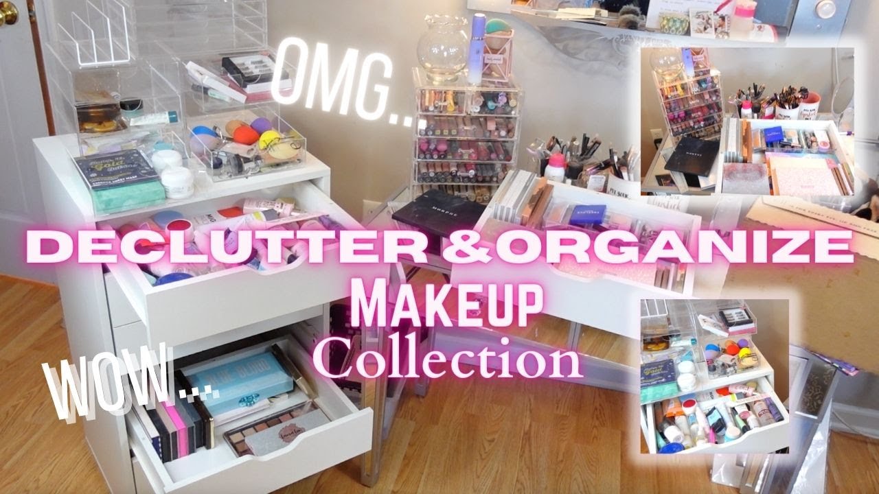 DECLUTTERING AND ORGANIZING MY ENTIRE MAKEUP COLLECTION 2022 | HELP ME OUT! |ARICCA BIGGS