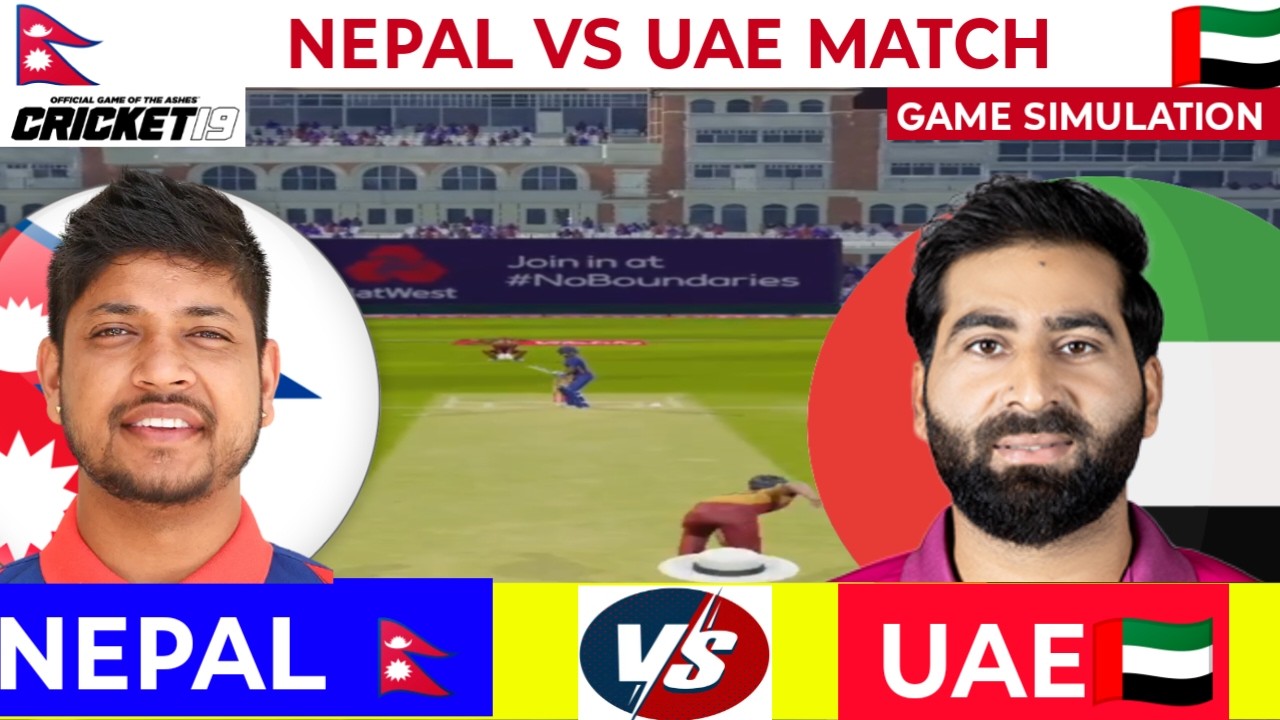 NEPAL vs UAE | World Cup Warm-up Match | Cricket 19 Simulation | Hindi Commentary