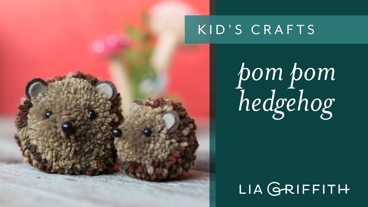 How to Make a Cute Pom Pom Hedgehog