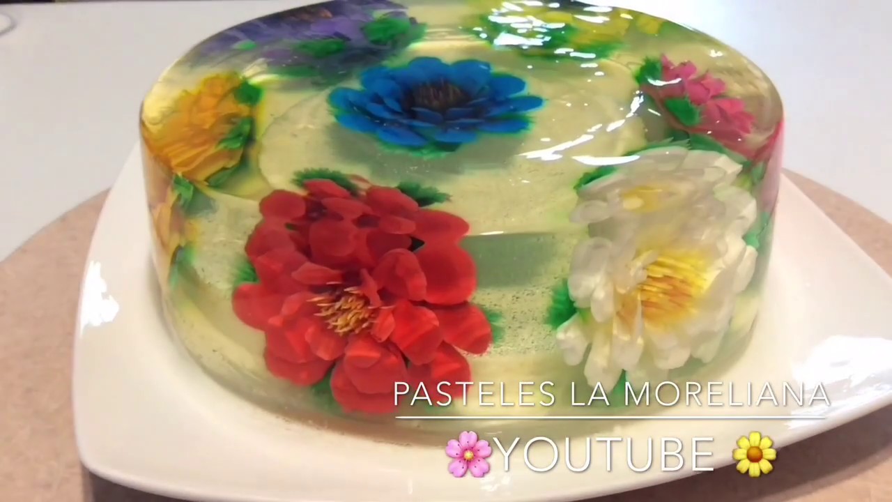 Gelatina 3D amazing gelatina floral la más hermosa del mundo para principiantes