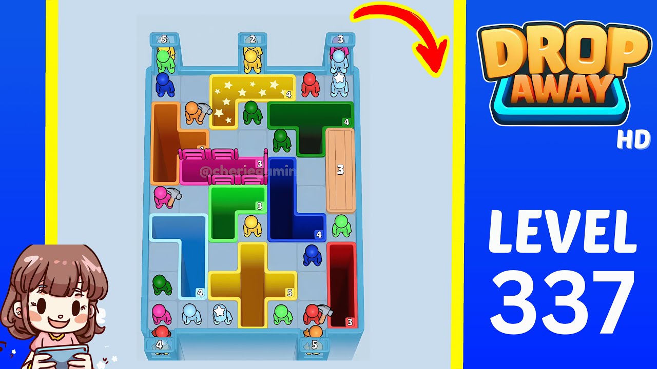 Drop Away Level 337 Solution Walkthrough