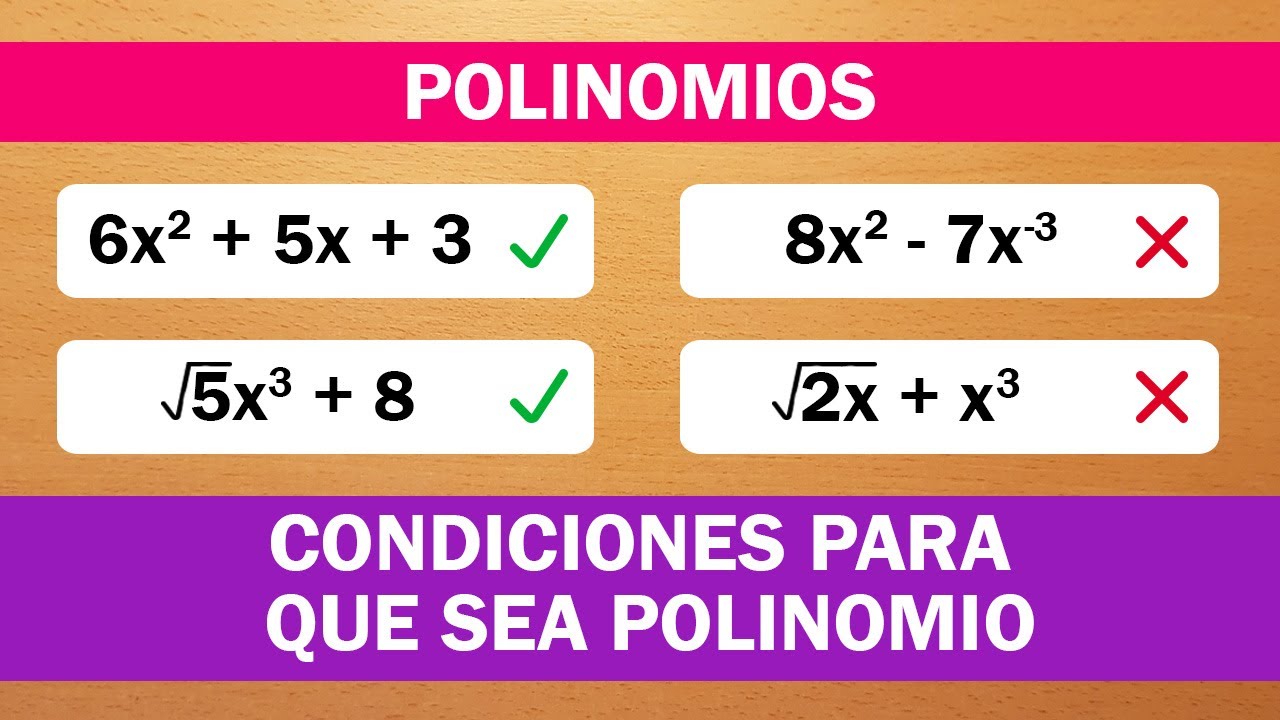 COMO SABER SI ES POLINOMIO O NO