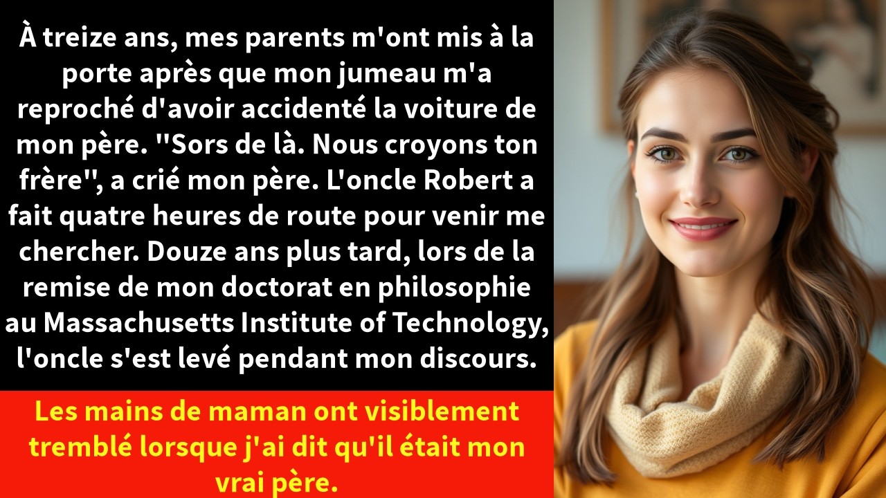 À treize ans, mes parents m'ont mis à la porte après que mon jumeau m'a reproché d'avoir accidenté