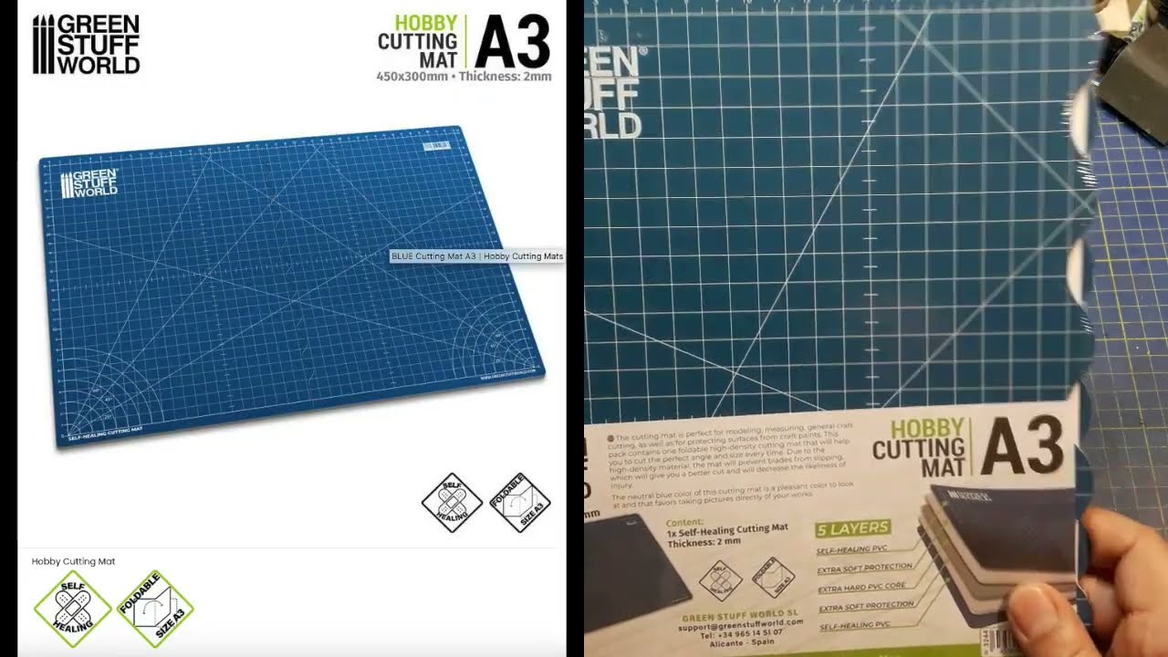 Green Stuff World A3 Blue Foldable Cutting Mat