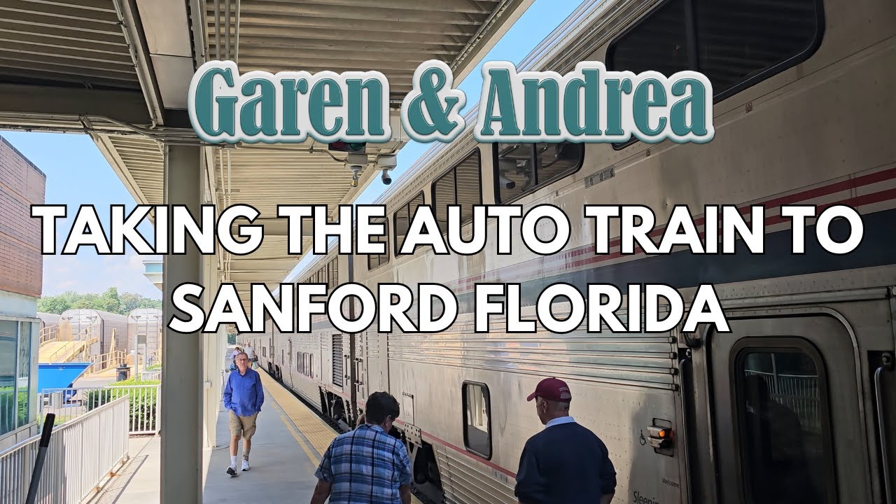 Гарен и Андреа едут на поезде Amtrak Auto из Лортона в Сэнфорд — это VLOG!