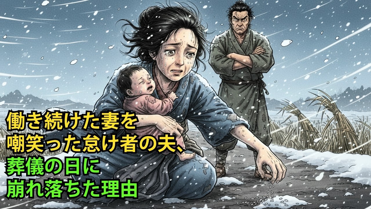 働き続けた妻を嘲笑った怠け者の夫、葬儀の日に崩れ落ちた理由| 野談 | 伝説 | 昔話 | 説話 | 民話
