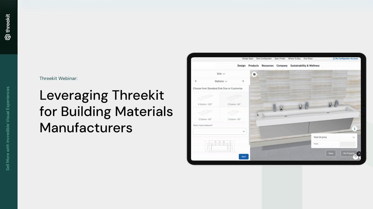 Leveraging Threekit for Building Materials Manufacturers