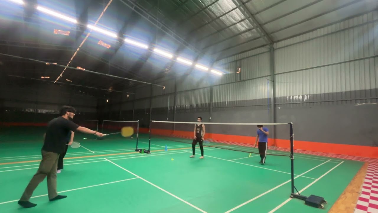 Fun with childhood friends | Badminton match | Won the match too close or not  | VLOG-205