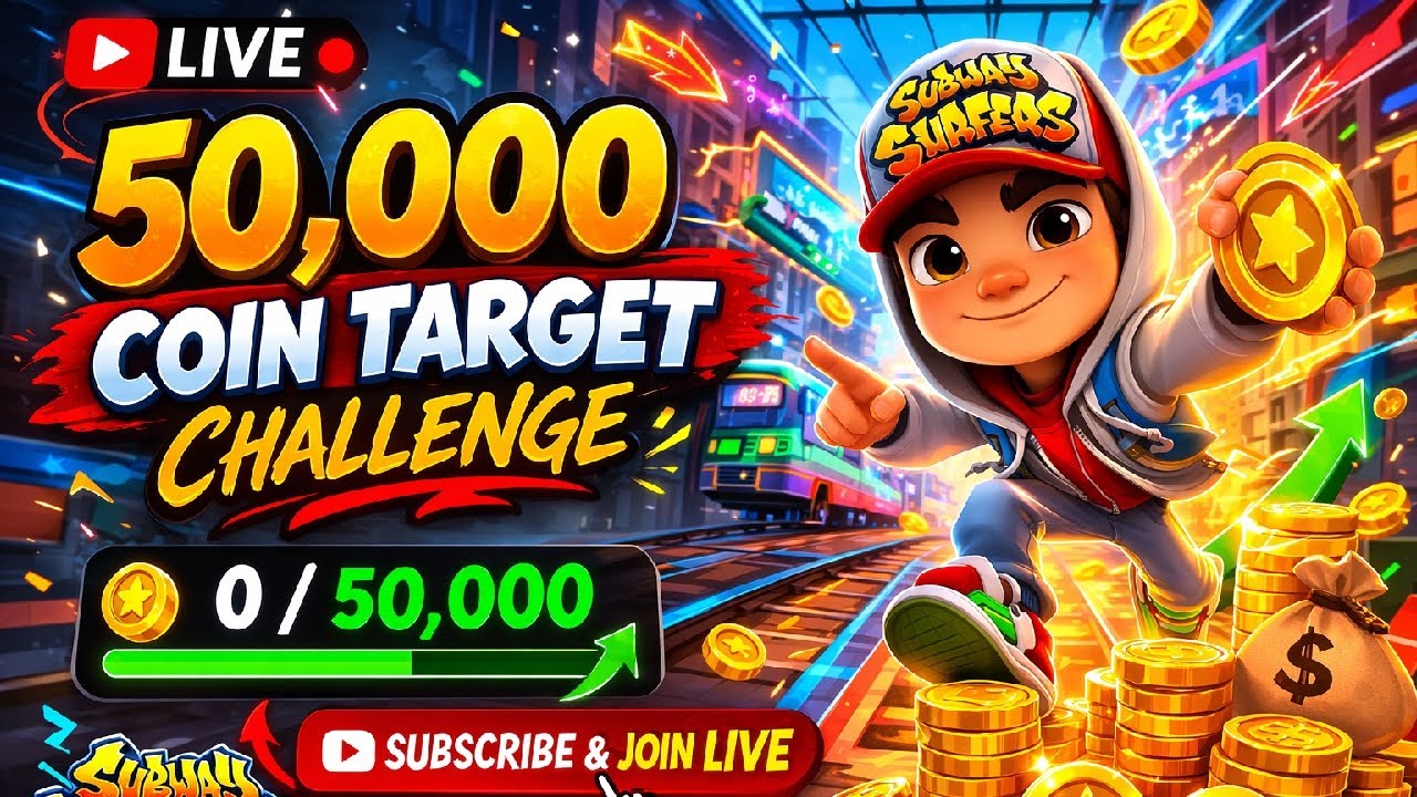 50,000 Coin Target Challenge 💰 | Can I Complete It? #subwaysurfers #subwaysurferslive