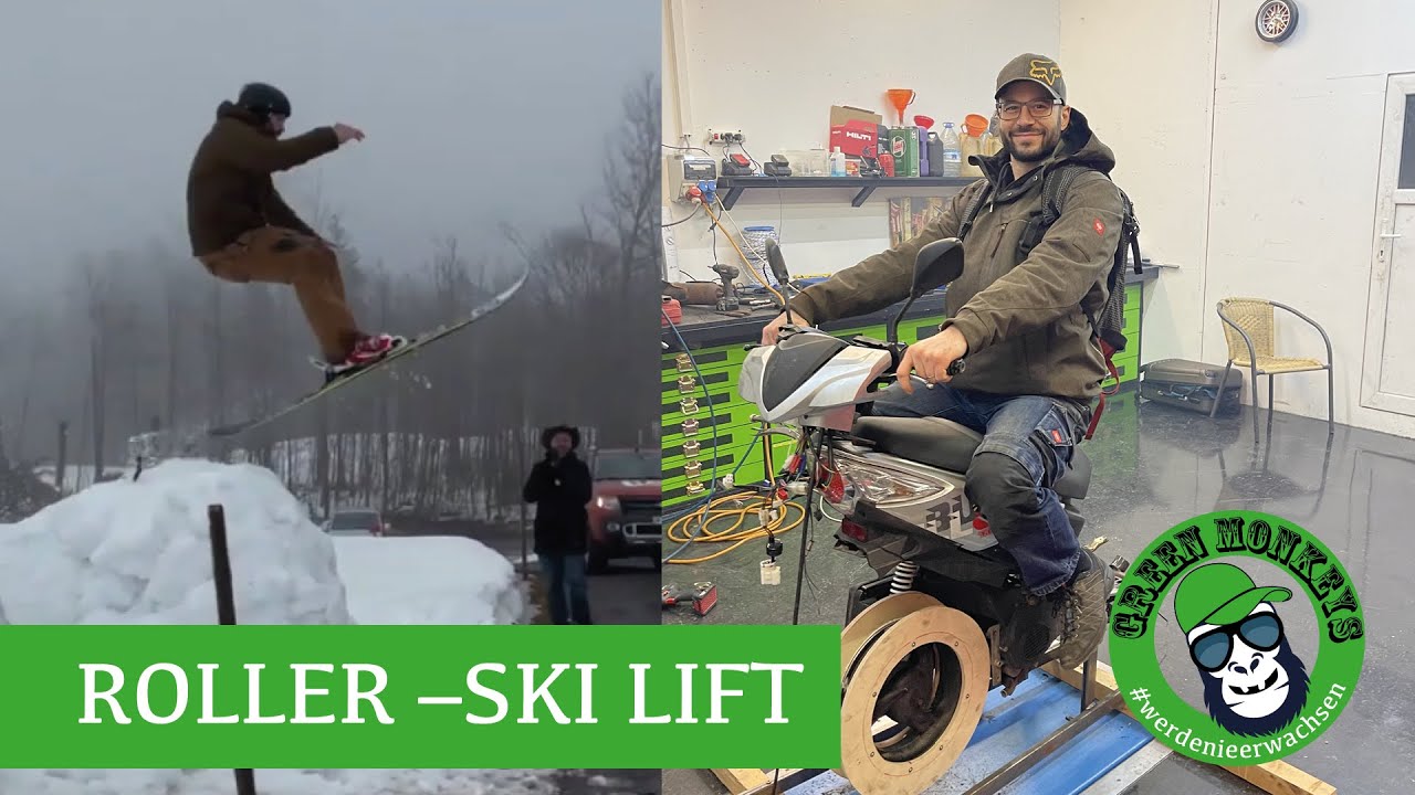 Wir bauen aus einem Roller einen Skilift