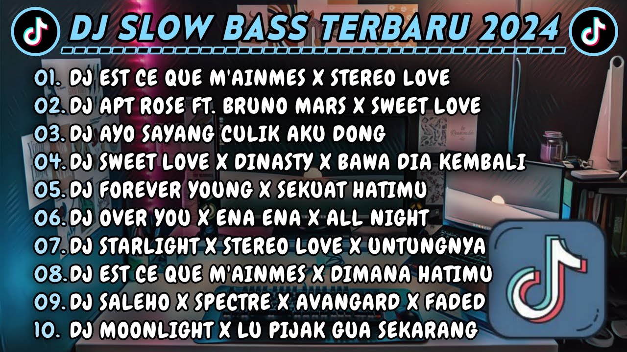 DJ SLOWBASS TERBARU 2024 || DJ EST CE QUE M'AINMES X STEREO LOVE || DJ APT ROSE FT. BRUNO MARS VIRAL