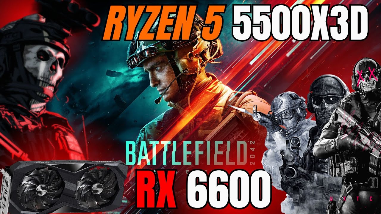 Ryzen 5 5500x3D + RX 6600 em FPS | Cod | BF 2042 | CS2 | Fortnite