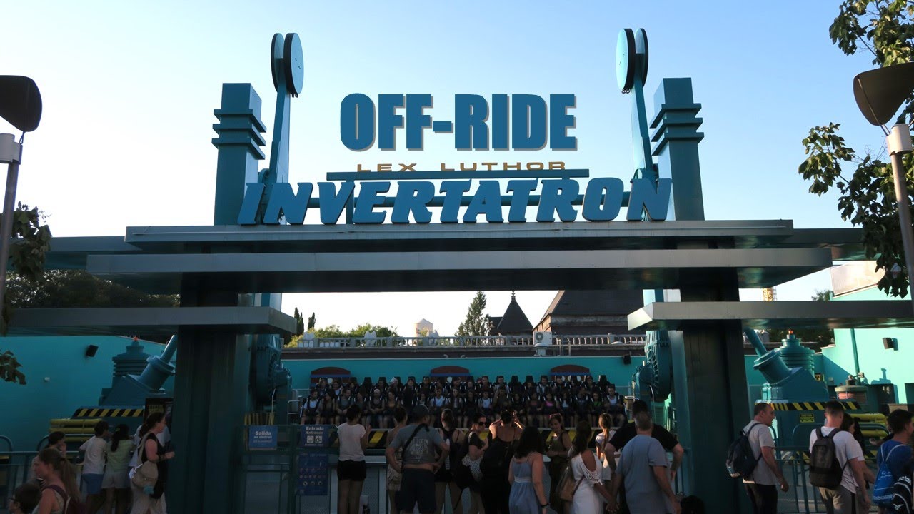 Lex Luthor Invertatron Off-Ride Footage, Parque Warner Madrid Huss Top Spin | Non-Copyright