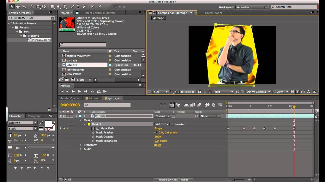 After Effects Garbage Matte #aftereffects #garbage #matte