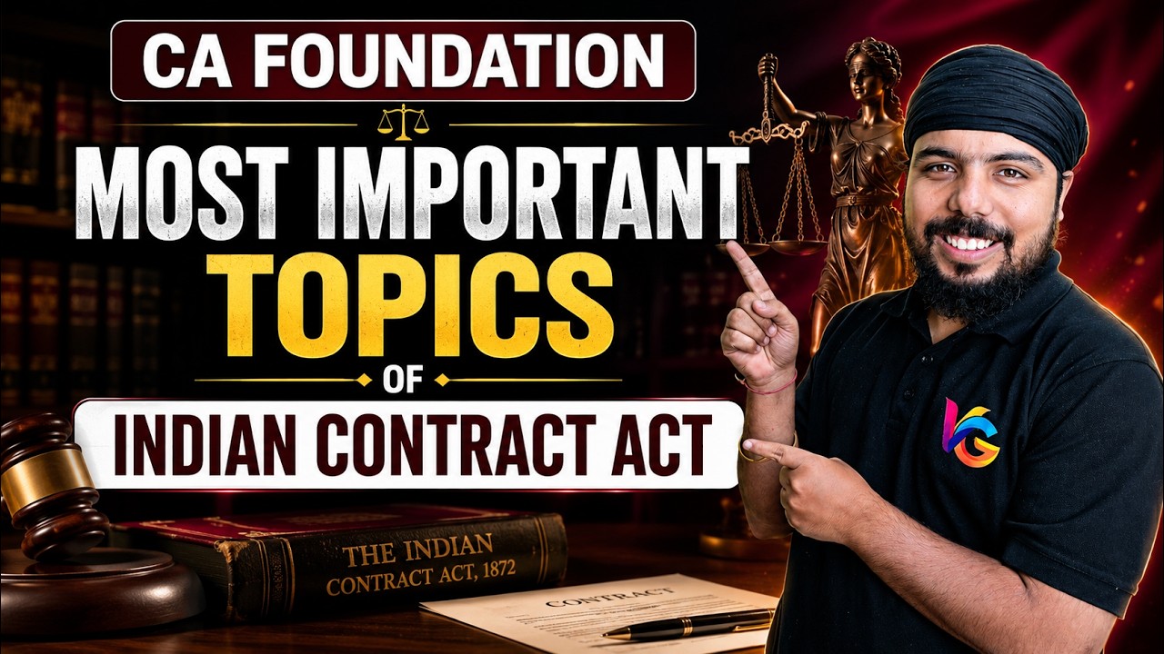 Most Important Topics of Indian Contract Act, 1872 | CA Foundation Business Laws | CA Gurpreet Singh