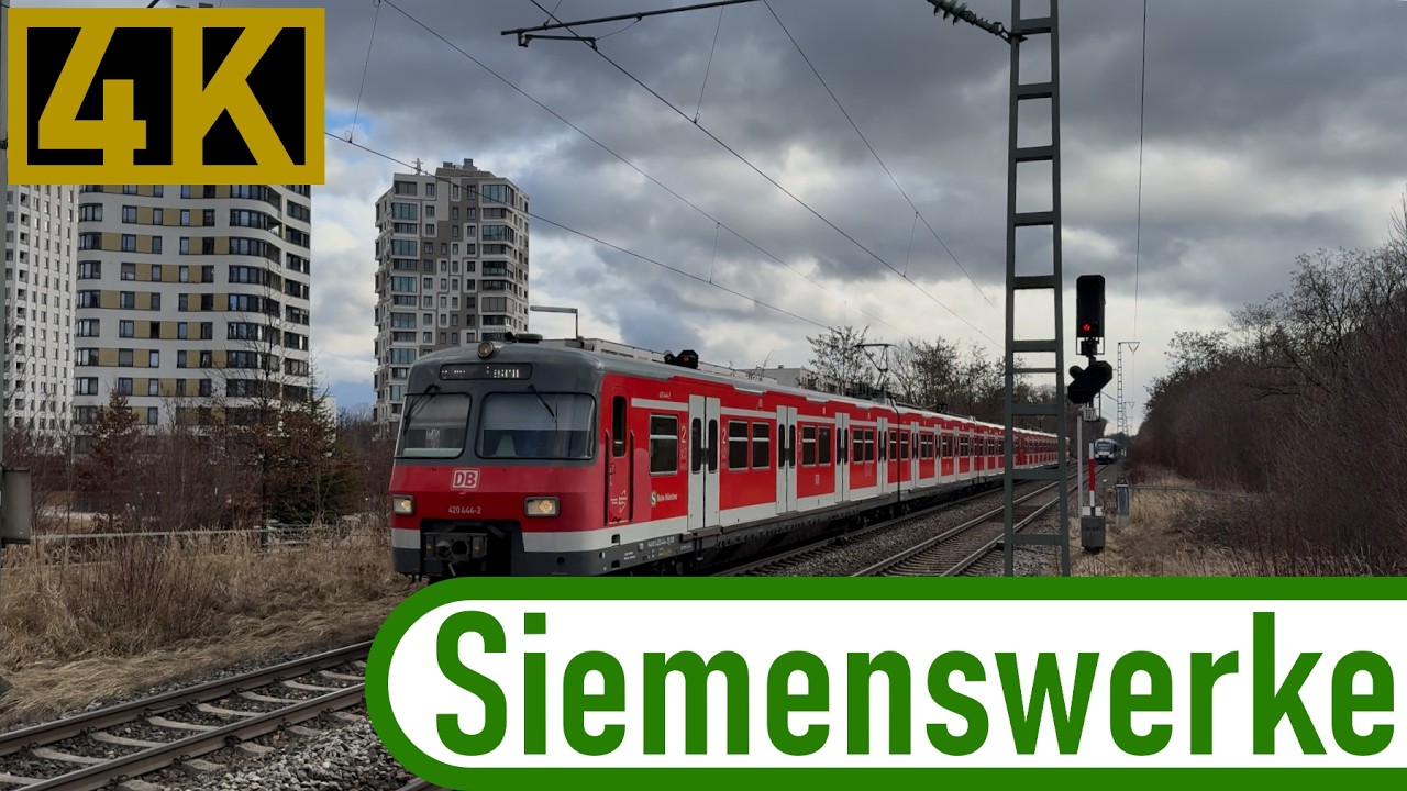 Vorortverkehr in München-Siemenswerke (u. a. mit BR420, BR424)
